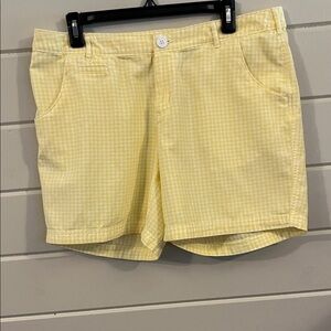 Columbia Yellow Checkered Women's Shorts Size 12